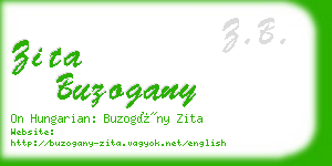 zita buzogany business card